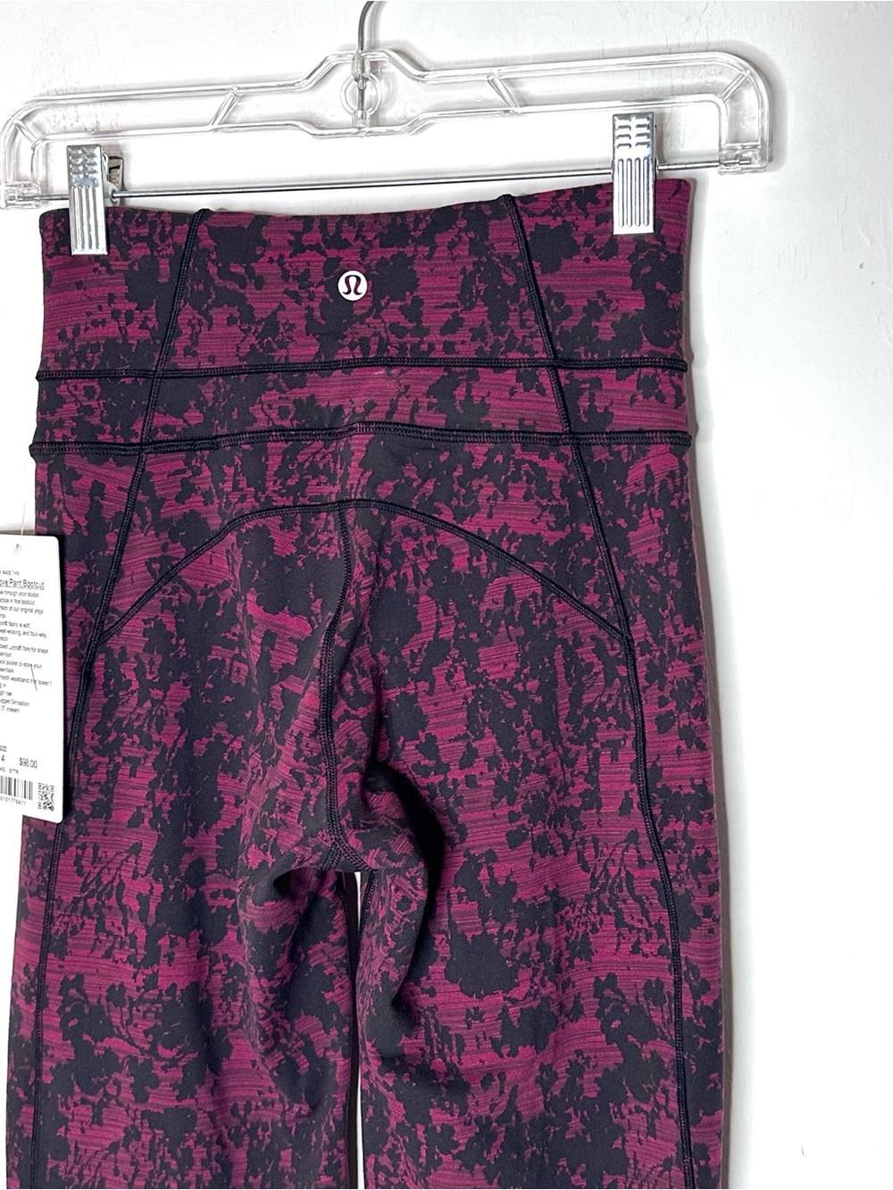 NWT Lululemon Groove Pant Bootcut Scatter Blossom Jacquard Garnet Black 4 - Picture 6 of 7